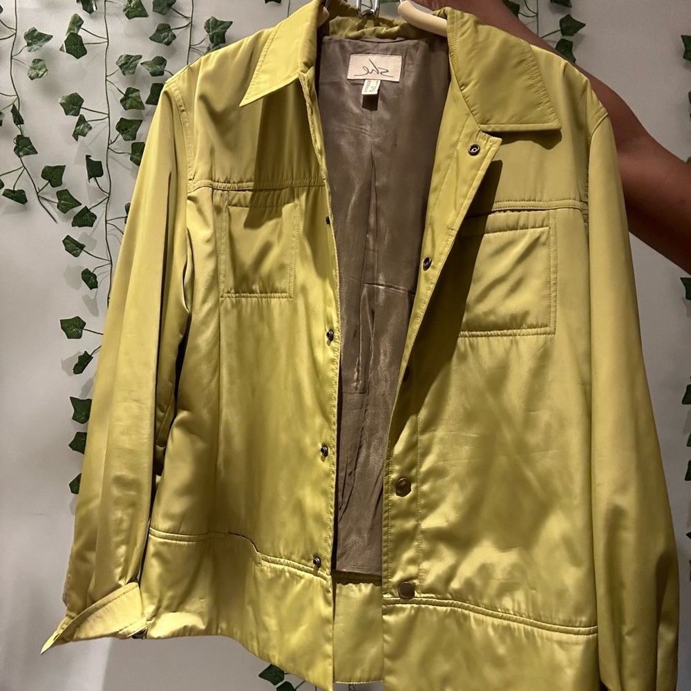 Lime green coach jacket